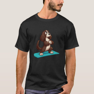 Camiseta Perro de yoga English Springer Spaniel Meditación 