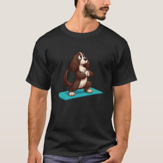 Camiseta Perro de yoga English Springer Spaniel Meditación