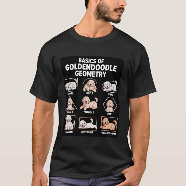 Camiseta Perro Decor Geometría Matemáticas Goldendoodle Per (Anverso)