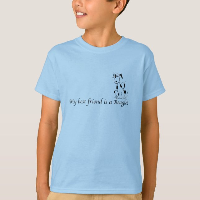 Camiseta Perro Deefa - ¡Mi mejor amigo es un Beagle! (Anverso)