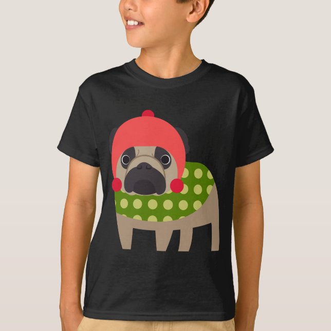 Camiseta Perro del barro amasado del navidad (Anverso)
