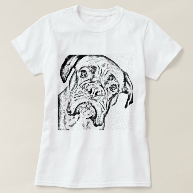Camiseta Perro del boxeador (Diseño del anverso)