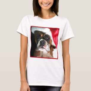Camiseta Perro del boxeador del navidad
