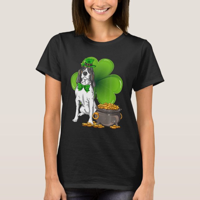 Camiseta Perro del Coonhound Bluetick Leprechaun Saint St (Anverso)