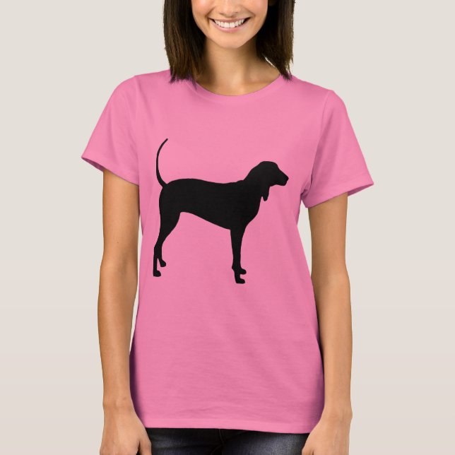 Camiseta Perro del Coonhound (negro) (Anverso)