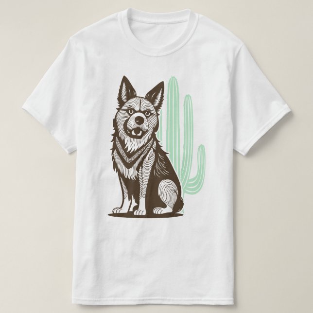 Camiseta perro del desierto (Diseño del anverso)