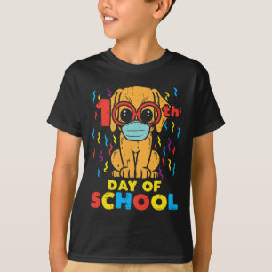 Camiseta Perro del día 100 de la escuela en máscara 100 día