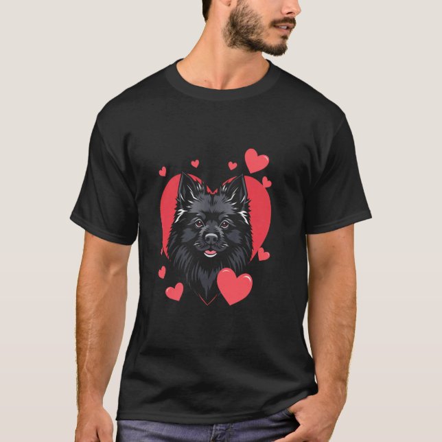 Camiseta Perro del Día de San Valentín (Anverso)