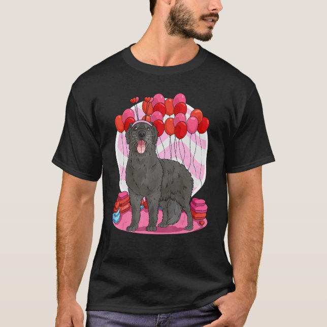 Camiseta Perro del Día de San Valentín, de recuperación pla (Anverso)