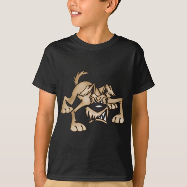 Camiseta Perro del dibujo animado el gruñir (Anverso)