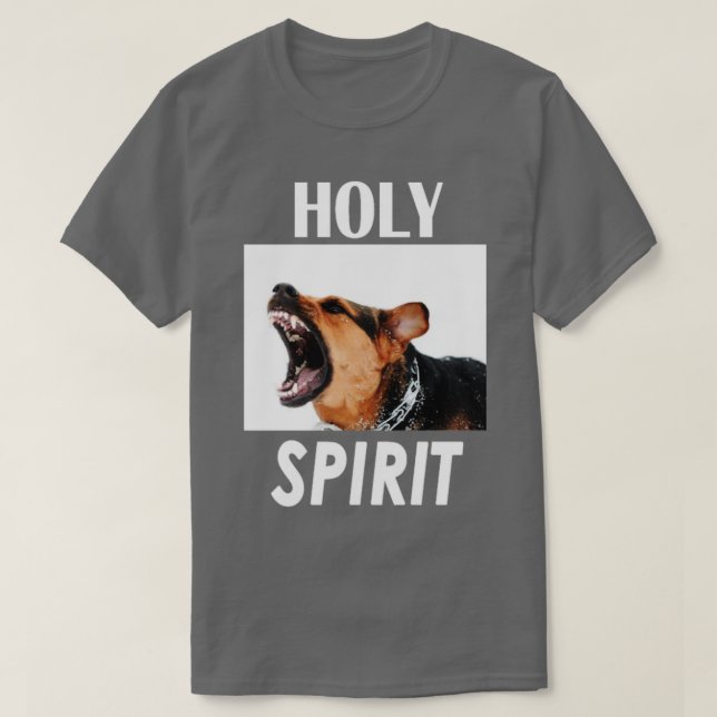 Camiseta Perro del Espíritu Santo ladrando (Diseño del anverso)