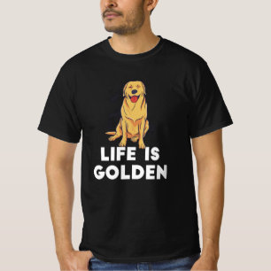 Camiseta Perro del Golden Retriever - La vida es dorada