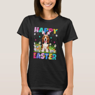 Camiseta Perro del Hound de Basset Feliz Caza de Huevos de 
