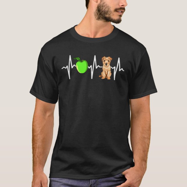 Camiseta Perro del latido del Apple Norfolk Terrier (Anverso)