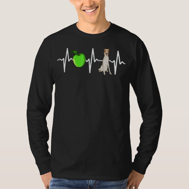 Camiseta Perro del latido del Borzoi de Apple (Anverso)