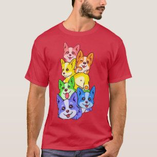 Camiseta Perro del orgullo gay LGBT Kawaii Perros Pile Cute