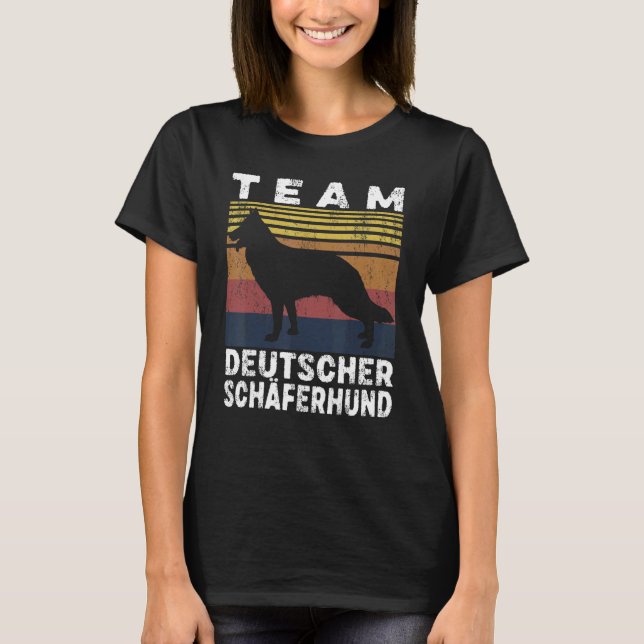 Camiseta Perro del Pastor Alemán del Equipo (Anverso)