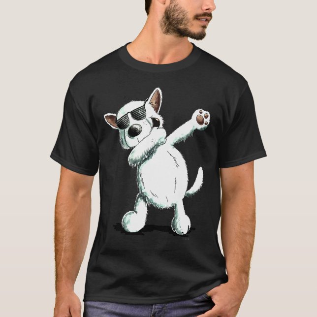 Camiseta Perro del Pastor Blanco Alemán Para Perro (Anverso)