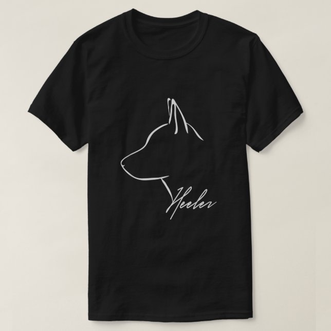 Camiseta Perro del perfil del perro del caballo azul del ga (Diseño del anverso)