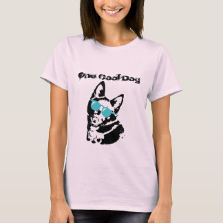 Camiseta Perro del Schipperke con las gafas de sol