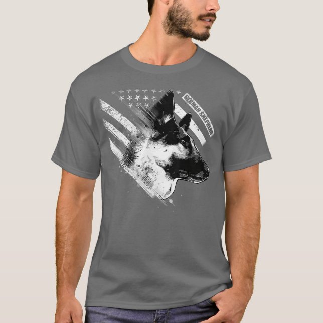 Camiseta Perro del servicio de pastores alemán (Anverso)