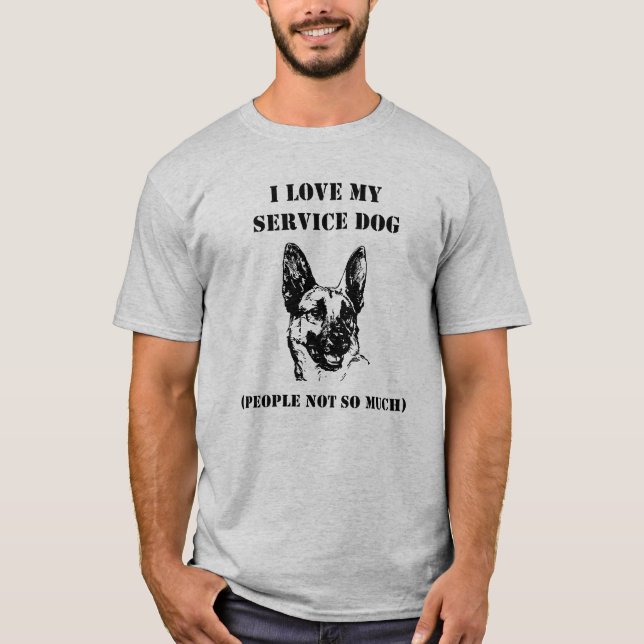 Camiseta Perro del servicio del pastor alemán (Anverso)