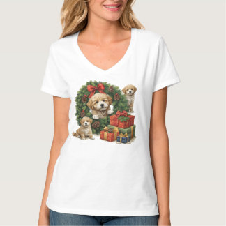 Camiseta Perro del Tiempo de Navidad