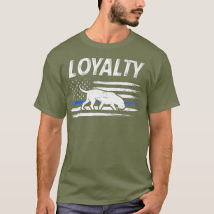 Camiseta Perro delgado de lealtad de la policía K9