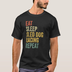Camiseta Perro Derramamiento Comer Dormir Perro Sled Carrer