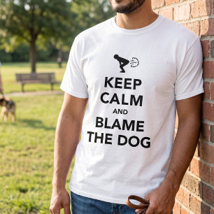 Camiseta Perro descarado mantén la calma Parodia de pedo