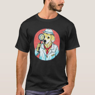 Camiseta Perro detective de Golden Retriever Misterio diver