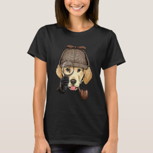 Camiseta Perro detective investigador espía Labrador Retrie