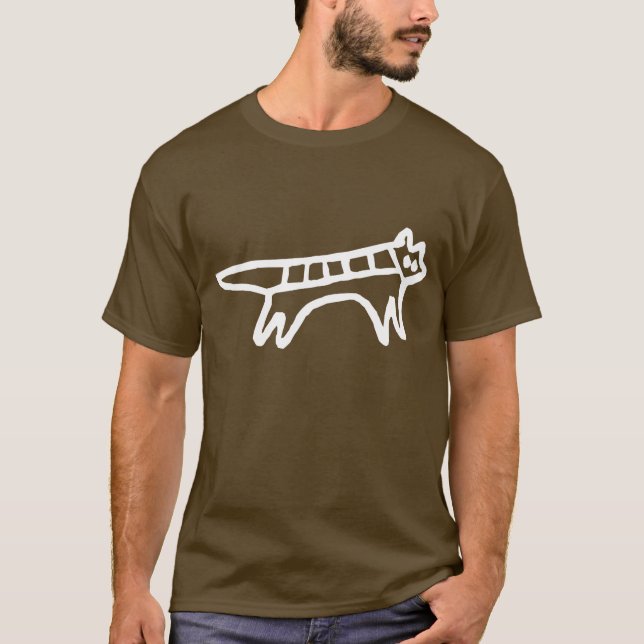 Camiseta Perro, dibujo australiano (aborigen) (Anverso)