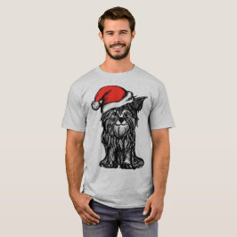 Camiseta Perro divertida navidad santa