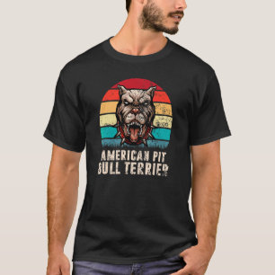 Camiseta Perro divertido American Pit Bull Terrier Papá Mam