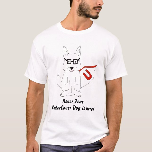 Camiseta Perro divertido bajo cubierta (Anverso)