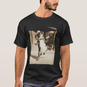 Camiseta Perro divertido Basset Hound vaquero tonto