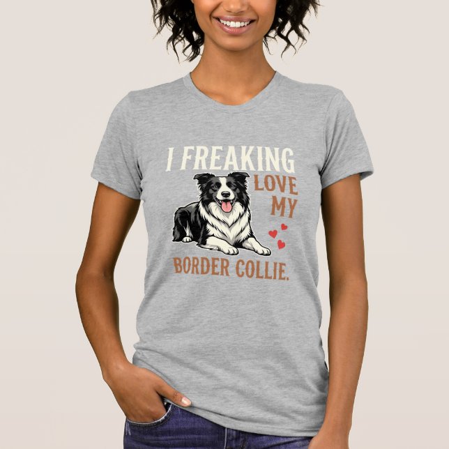 Camiseta Perro Divertido Border Collie Amor (Anverso)