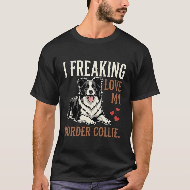 Camiseta Perro Divertido Border Collie Amor (Anverso)