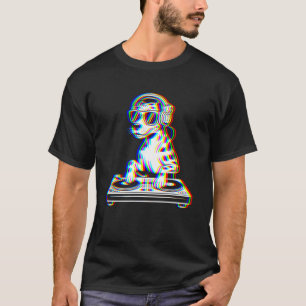 Camiseta Perro divertido Catahoula Leopardo DJ Glitch Rave