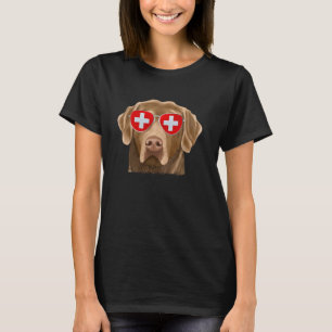 Camiseta Perro divertido Chesapeake Bay Retriever Suiza Fla