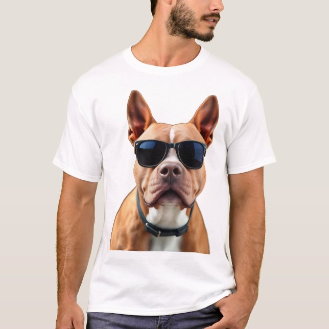 Camiseta Perro Divertido con Gafas de Sol (Anverso)