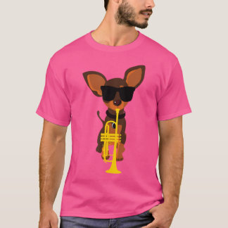 Camiseta Perro divertido con gafas de sol jugando a la Truc