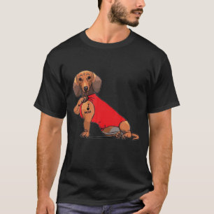 Camiseta Perro Divertido Dachshund Amo a Mamá Tatuaje Día d