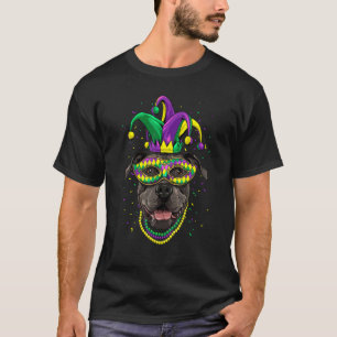 Camiseta Perro divertido de carnaval de Mardi Gras American