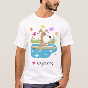 Camiseta Perro Divertido de Dibujos Animados en Kayak Depor