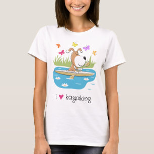 Camiseta Perro Divertido de Dibujos Animados en Kayak Depor