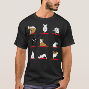 Camiseta Perro divertido del yoga del Bull Terrier inglés 
