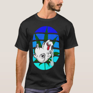 Camiseta Perro Divertido Discutiendo con Bong Reggae