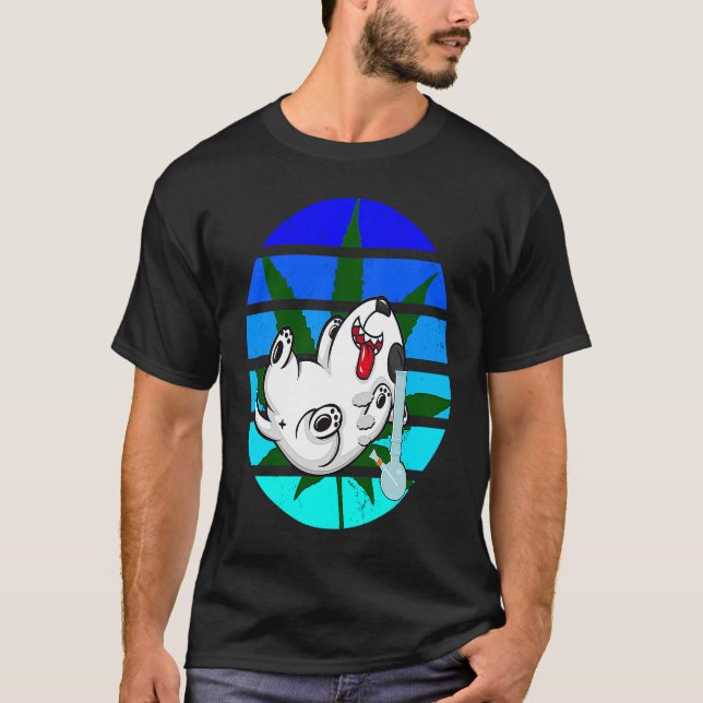 Camiseta Perro Divertido Discutiendo con Bong Reggae (Anverso)